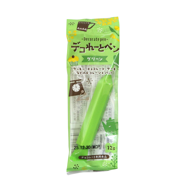 デコれーとペン グリーン 12g チョコペン ｜フードペン、チョコペン